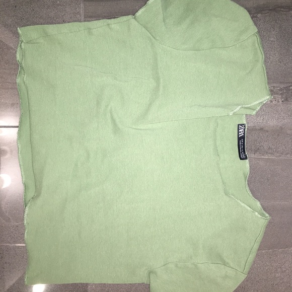 Zara Olive Green Croptop - Picture 4 of 6